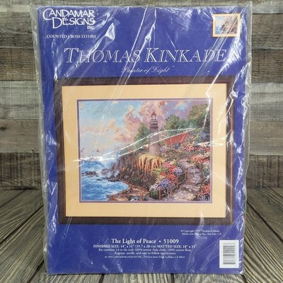 Thomas Kinkade: The Light of Peace 14x11 Cross Stitch Kit 51009 Candamar Designs
