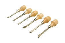 PEBARO 1976 - Schnitzbeitel, 6-teilig, Schnitzwerkzeug