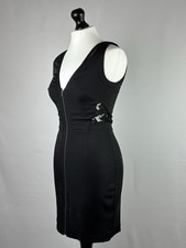 All Saints Little Black Dress Uk8 Lace Zipper Mini Bodycon