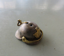 OLD IMPERIAL GERMAN  WW1 ERA SPIKE HELMET PICKELHAUBE CHARM FOB NOVELTY BADGE