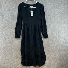 NWT And Now This Women's Dress Size XXS Black Long Sleeve Pullover Pleated