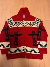 Kanata Red Wool Cowichan Sweater
