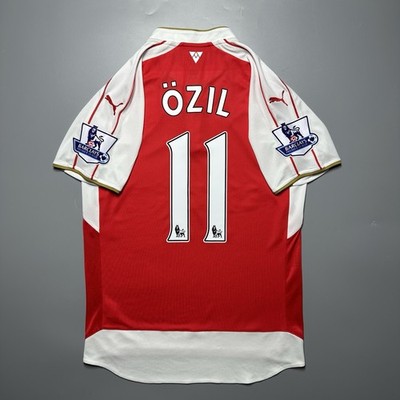 ARSENAL PUMA 2015/2016 FOOTBALL SOCCER HOME JERSEY #11 OZIL SIZE  M  747566