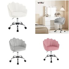 WOLTU Bürohocker Arbeitshocker Rollhocker Schminktisch Stuhl Drehstuhl mit Lehne