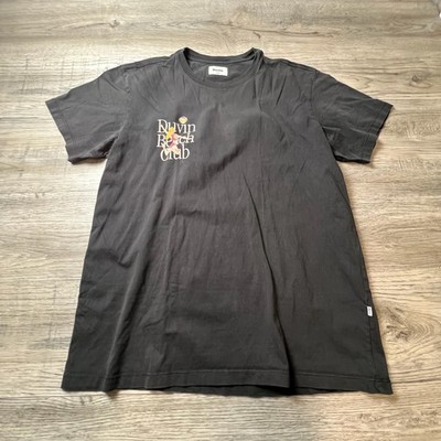 Duvin Beach Club T-Shirt Mens Large Black Graphic Tee Peruvian Cotton Volleyball