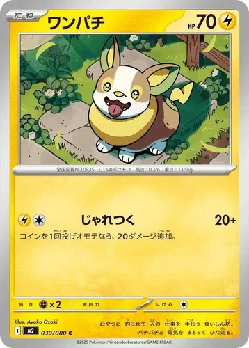 Yamper Pokemon Inferno X card Japanese 030/080