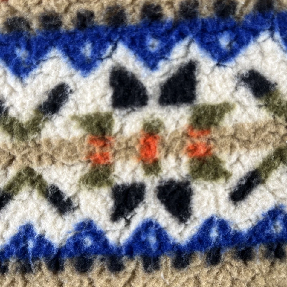 Old Navy Sherpa Fleece Quarter Zip Western Desert Pueblo Aztec XXXXL Mens Tall - Image 3 of 4