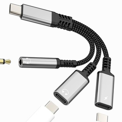 USB to 3.5mm Audio Adapter(3in1)Adapter USB Headphone Aux for Iphone 17 16 15...