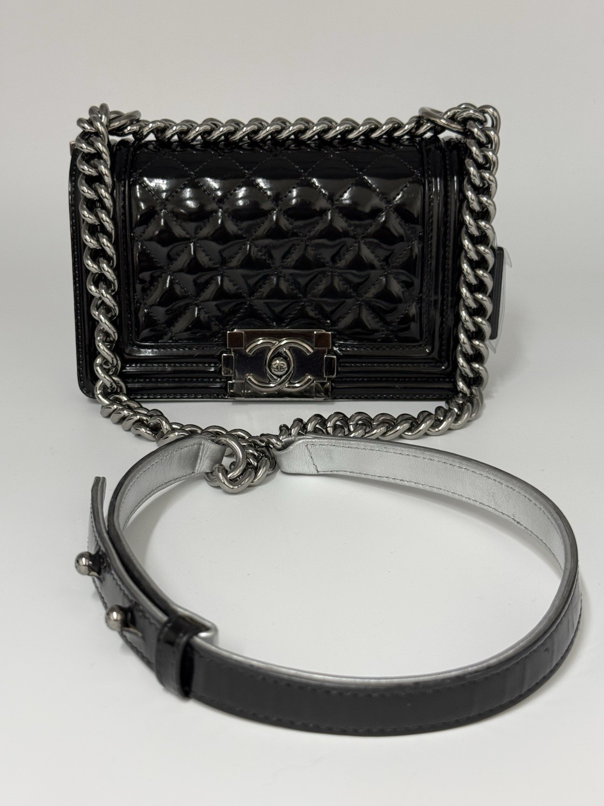Chanel Plexiglass Pattern Two Tone Boy Bag - image 3