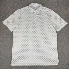 Vineyard Vines On The Go OTG Sankaty Polo Shirt Sailboats White Mens Large L