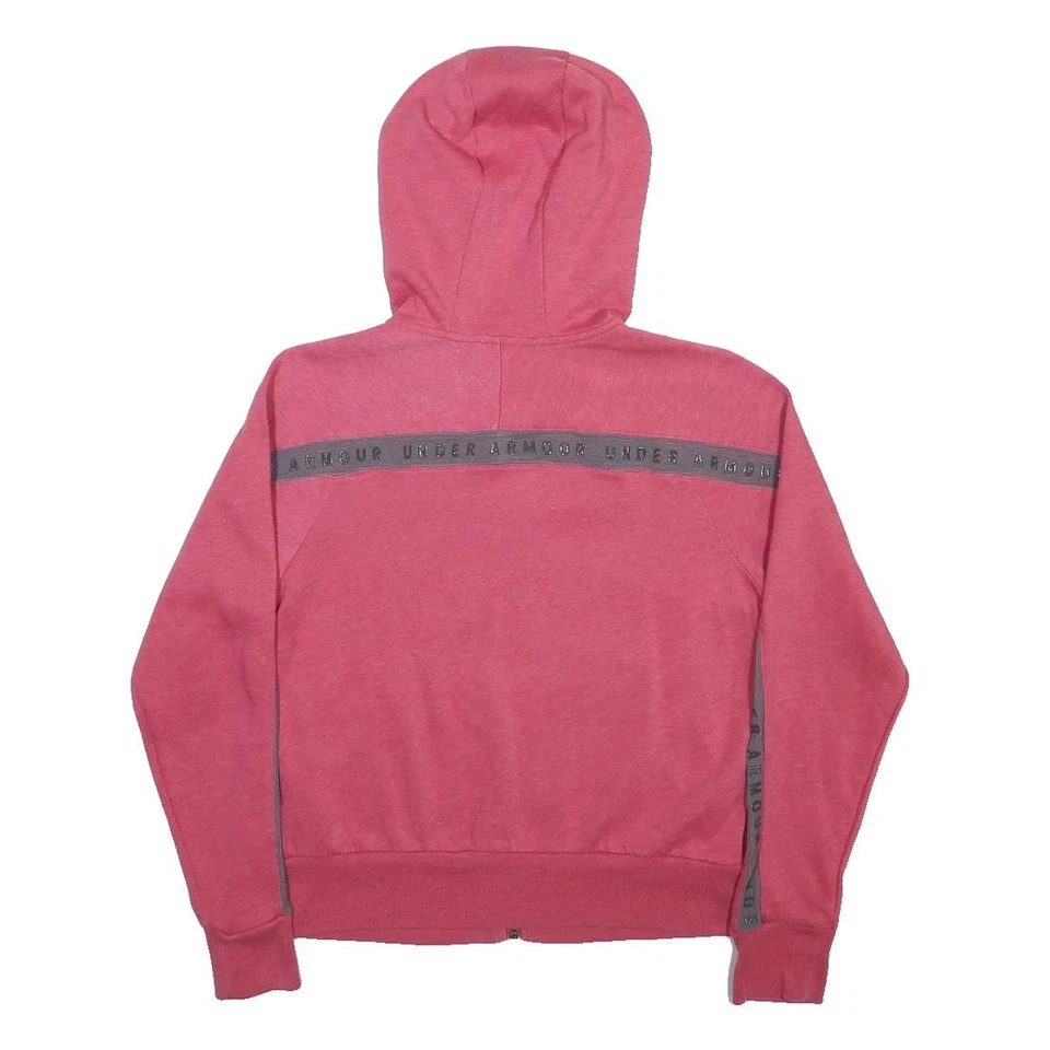 UNDER ARMOUR Sudadera Capucha Mujer Rosa Cierre Completo Talla S - Imagen 3 de 4
