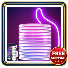 LED Neon Rope Light 16.4ft RGB Waterproof 24V Music Sync