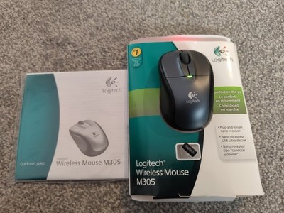 Vintage Logitech M305 Compact (Mini) Optical Wireless Mouse with Nano Receiver