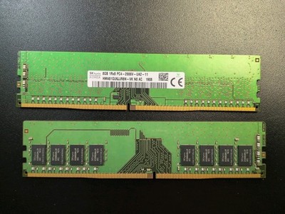 2 SK Hynix 8GB 1Rx8 PC4-2666V-UA2-11/HMA81GU6JJR8N-VK-NO