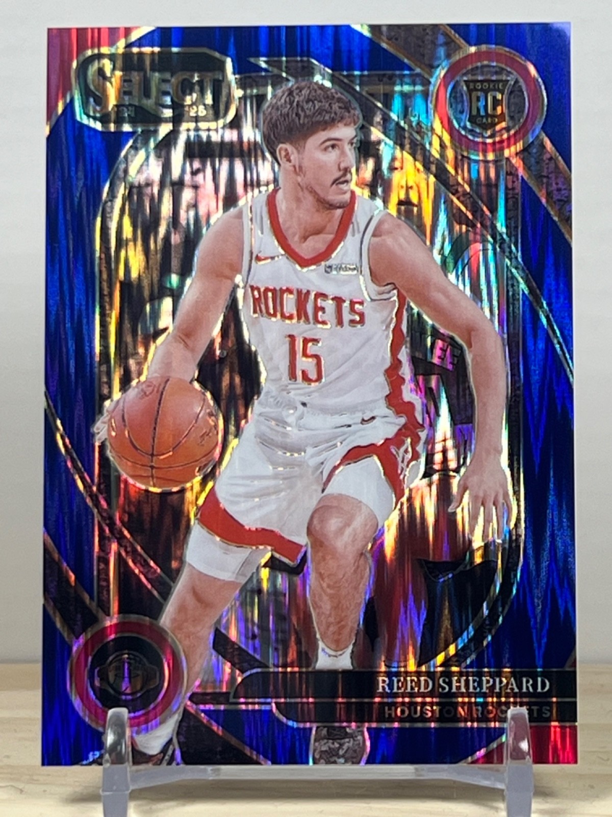 2024 Select Reed Sheppard Courtside #299 Flash Blue Prizm /99 - RC Rockets