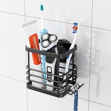 Patented Suction Cup Toothbrush Holder Stainless Steel Antipuddling Shower Tooth