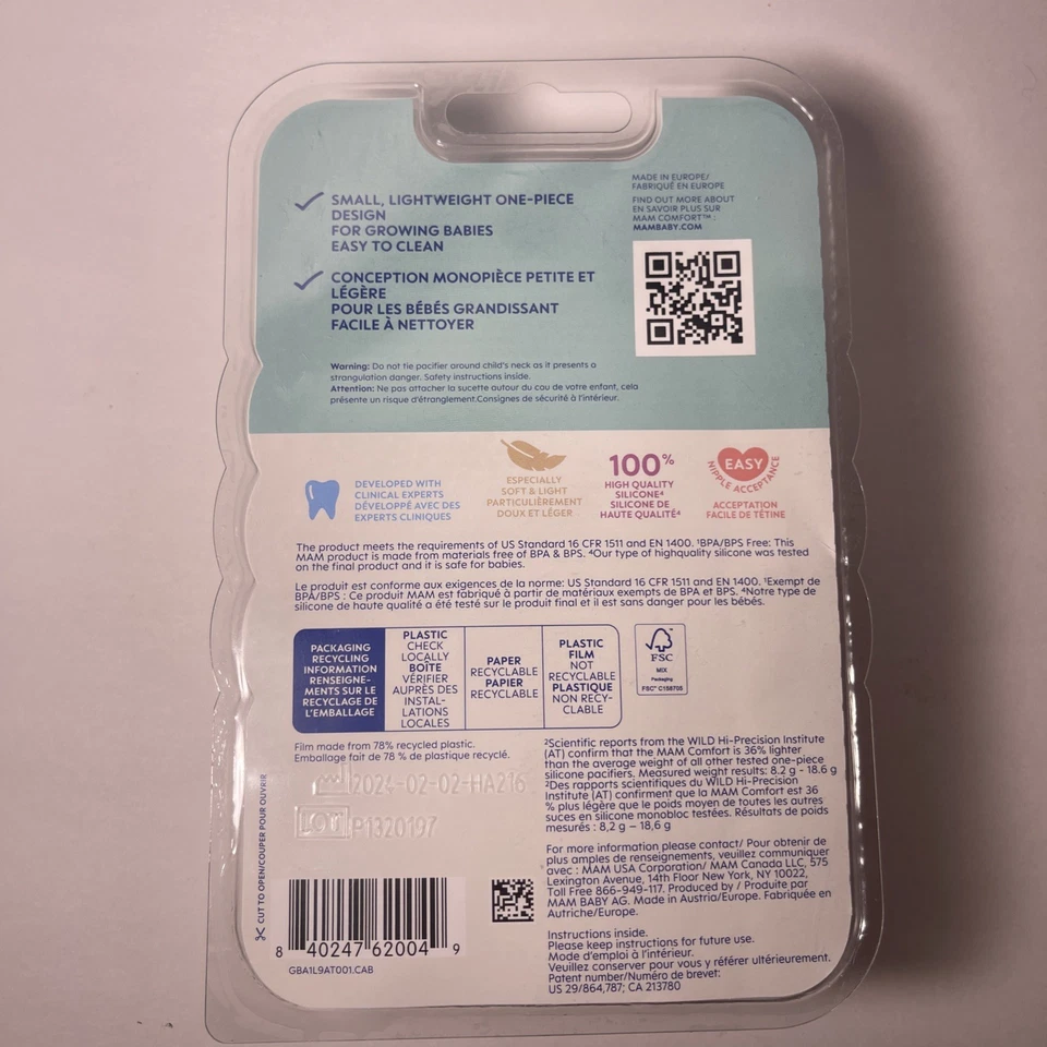 Chupetes Comfort Baby, Ligeros de Una Pieza Completos de Silicona Binky para Recién Nacidos... Foto 2 de 2