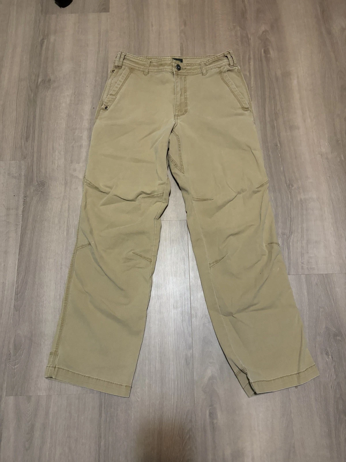 Cabelas Outdoor Pants Mens 30x32 Tan Hiking Work Stretch Utility