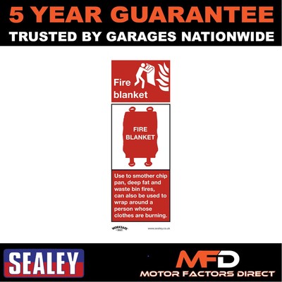 Sealey Worksafe �� Feuerwehrdecke Sicherheitsschild Hartplastik SS53P1