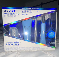 Crest Whitening Emulsions Teeth Whitening Kit w/ LED Light, Mint. EXP Feb 2024