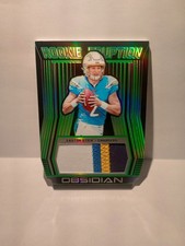 2019 Obsidian Easton Stick Rookie Eruption Green 4 Color Patch /25 Card #RE-8. rookie card picture