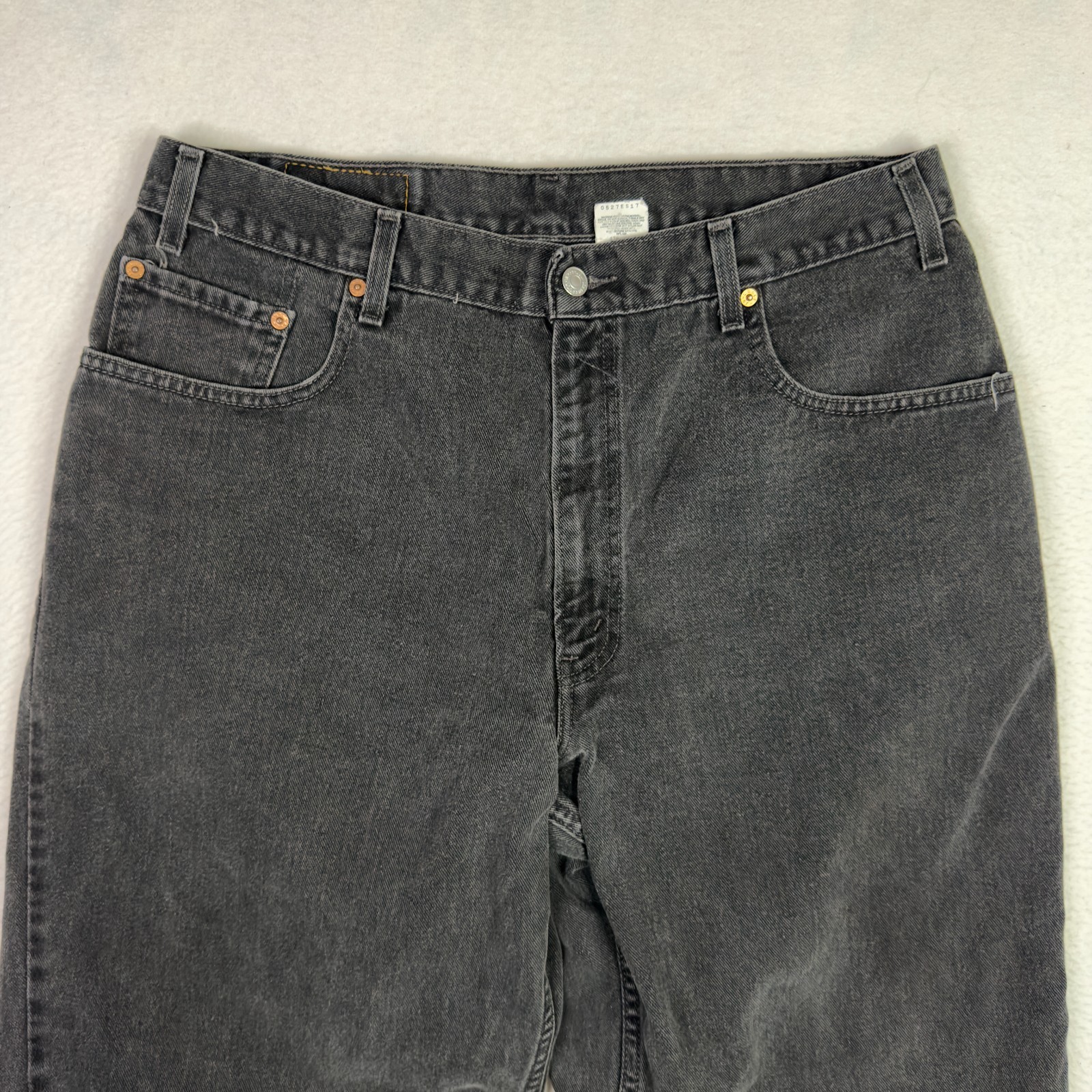 Vintage Levis 560 Jeans Men 36x29 Black Loose Fit Tapered Leg USA Y2K Distressed thumbnail 5