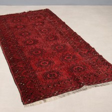 Tappeto Bukhara Antico Lana Nodo Grosso Afghanistan 210 x 97 cm Originale