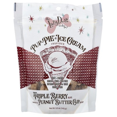 Pup-Pie  & Ice Cream, Treats For Dogs, Triple Berry Slice Swirled with Peanut