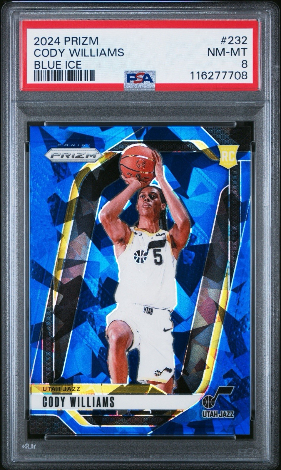 2024-25 Prizm Basketball CODY WILLIAMS Blue Ice Prizm Rookie Card /125 #232