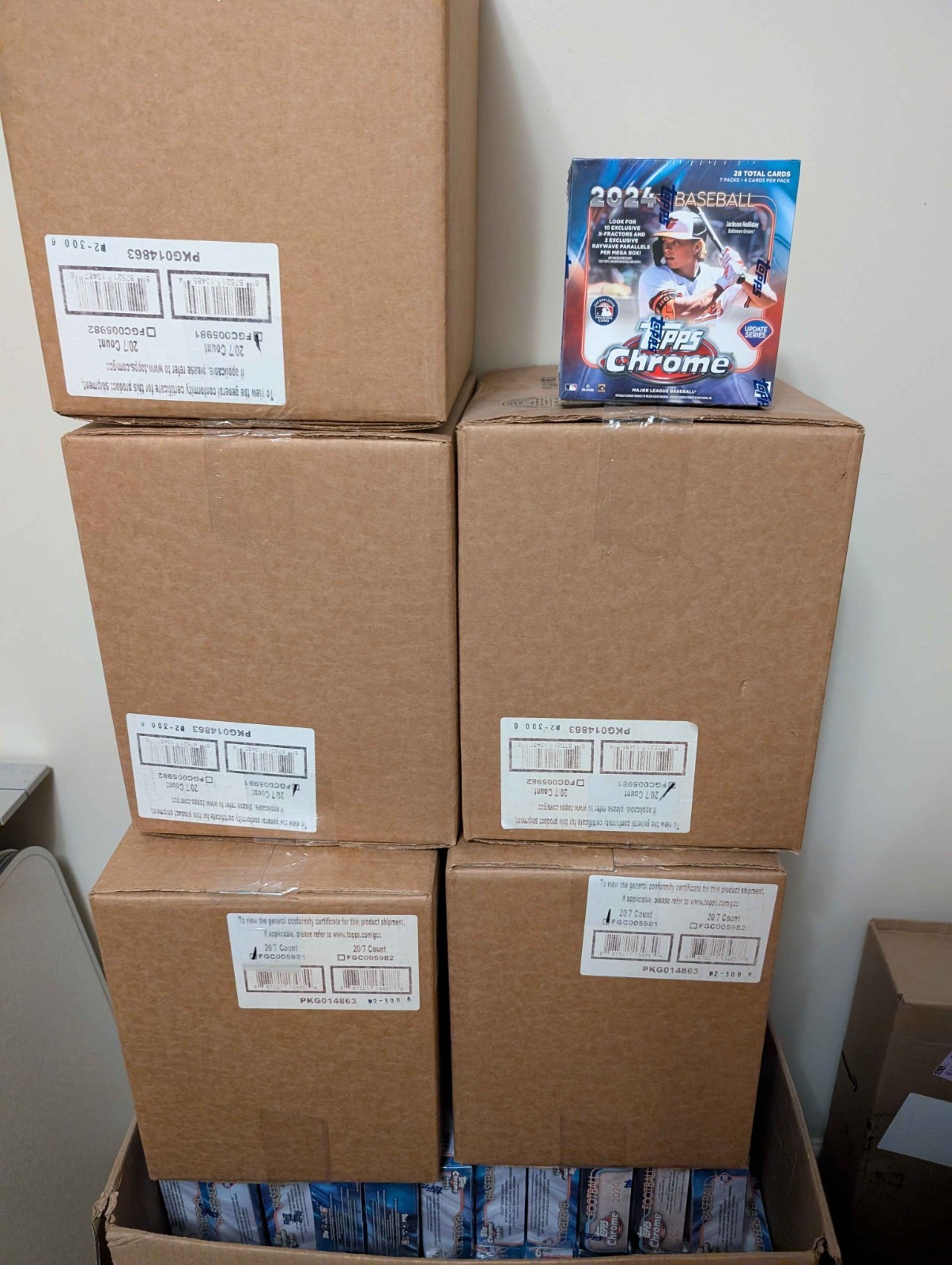2024 Topps Chrome Update Series Baseball Mega 20 Box Case Sealed