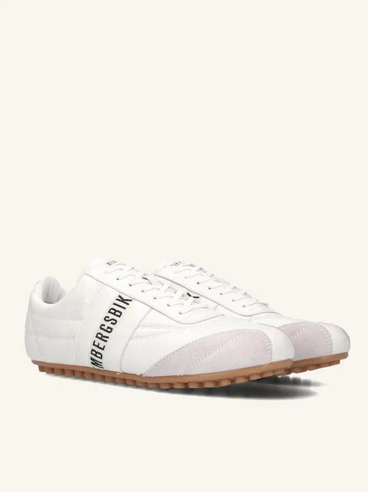 Bikkembergs Chaussures Homme Casual En Cuir Soccer Blanc, Tissu Blanc 30509A - Photo 3/4