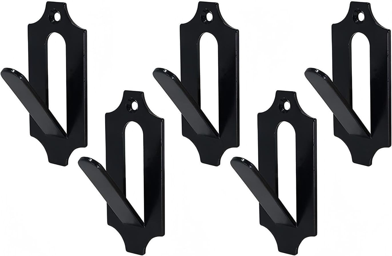 European Skull Mount Bracket Hangers for Deer & Antelope - 8 Pack Black