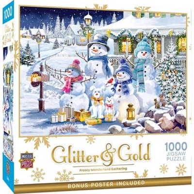 MasterPieces puzzle;  Frosty Wonderland Gathering;  Richard Macneil;  1000 pcs