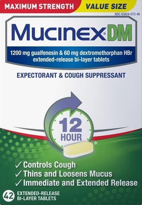 Mucinex DM Maximum Strength Suppressant 42 Count (2 Pack) EXP 01/2027 or better