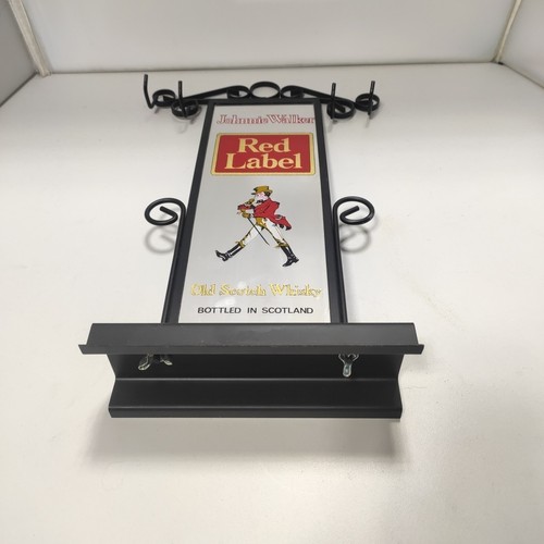 Vintage Johnnie Walker Red Bar Pub Advertising Mirror Key Holder - Picture 5 of 5