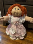 Vtg Cabbage Patch Kids / Doll Red Hair & Blue Eyes, Dimples CPK