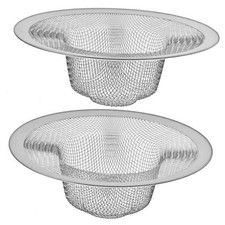 2 Pack - 4.5" Top / 3" Mesh Basket - Kitchen Sink Drain Strainer Stainless