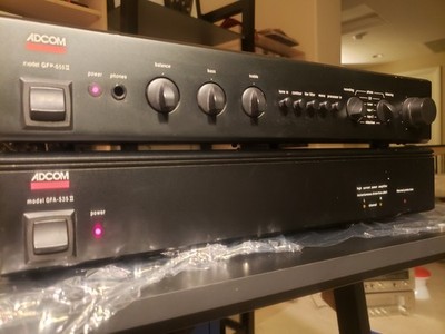 Adcom GFA-535 II Amplifier and Adcom GTP-555 II Preamplifier EXCELLENT CONDITION