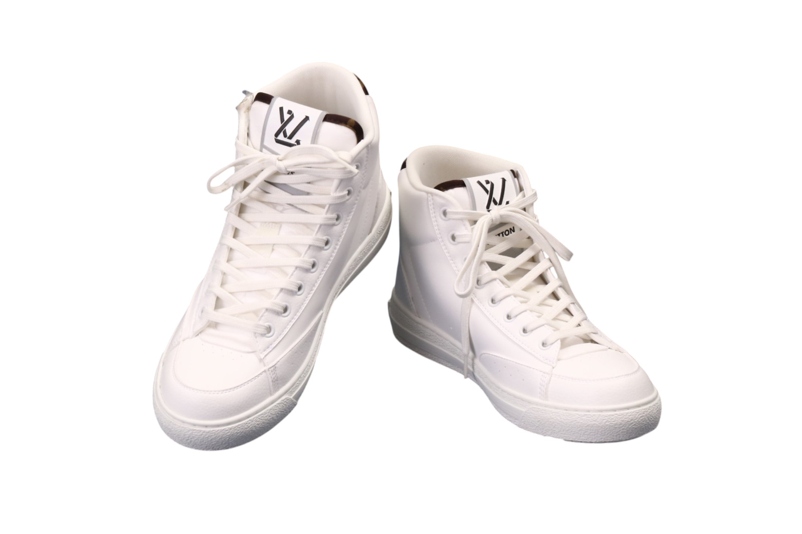 LOUIS VUITTON WOMEN'S CHARLIE SNEAKERS BOOTS 1AADRD WHITE US8.5 Authentic image 6