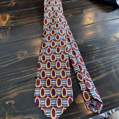 GUCCI Rare tie Red all-over pattern silk
