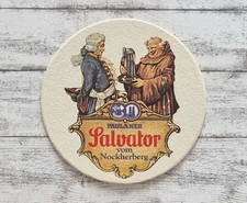 Paulaner Salvator Nockherberg Mönch Bierdeckel Werbung Vintage Reklame Retro