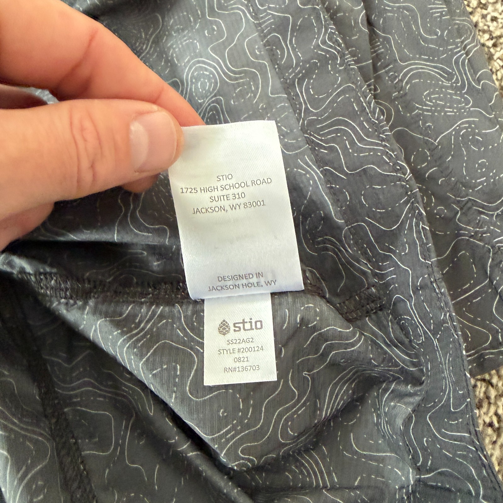 STIO Second Light Windshell Pullover Gray Topogra… - image 7