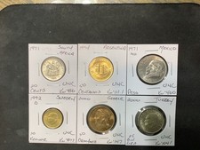 Premium Mixed Country 1971-2000 UNC 6 Coin Lot.  R11191