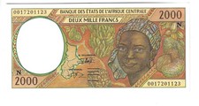 Central African States, Eq. Guinea, P. 503Ng, ND (2000), 2000 Francs, UNC