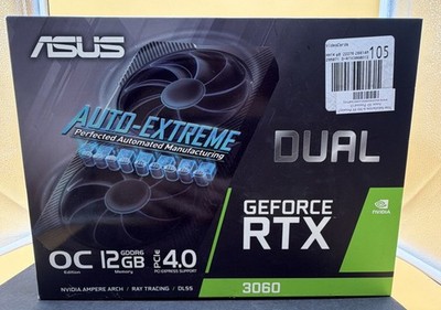 ASUS Dual NVIDIA GeForce RTX 3060 12GB GDDR6 GPU / Video / Graphics Card NIB