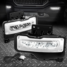 For 16-18 Gmc Sierra 1500 Full Led Front Bumper Driving Fog Lightsswitch Clear
