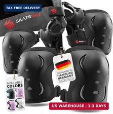 Kids and Adults Knee Pads and Elbow Pads Set with Wrist Guards for Roller Skatin
