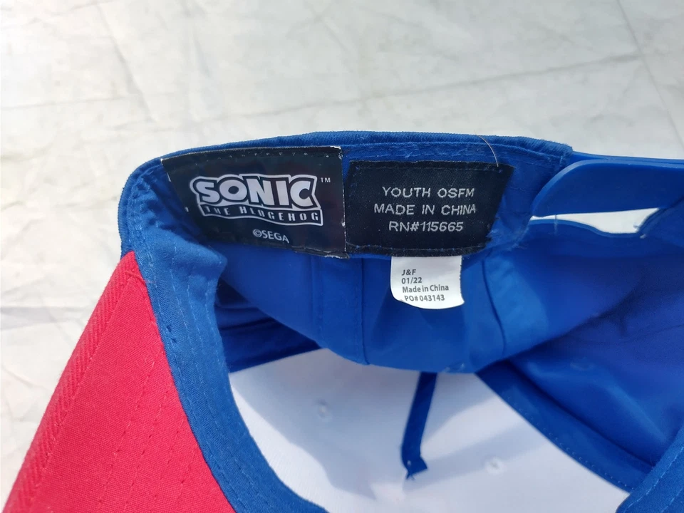 Sega Sonic The Hedgehog Retro Cosplay Snapback Hat Foto 4 de 4