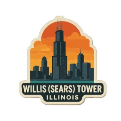 Willis Sears Tower Illinois Iron On Heat Transfer Vinyl HTV Die-Cut Symbolic
