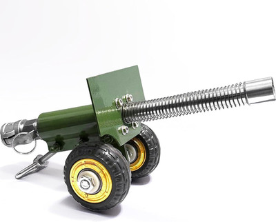 Stainless Steel Mini Cannon Model with Recoil Mechanism - Perfect for Outdoor Ga